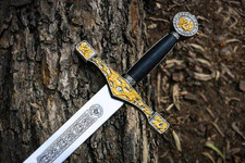 King Arthur Excalibur Sword Replica Handmade Medieval Fantasy Sword with sheath picture