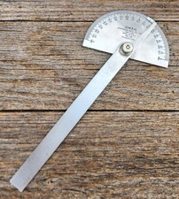 Vintage General Hardware Mfg  No. 18 Stainless Steel Protractor USA Layout Tool picture
