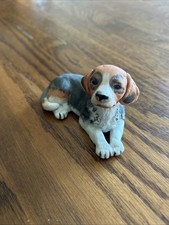 Enesco Vintage Ceramic Beagle Dog Figurine Kathy Wise 1986 Made In Korea picture