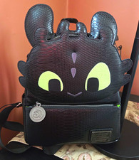 Loungefly Toothless NWT, EARS & Wings, How to Train Your Dragon, Universal Stud picture