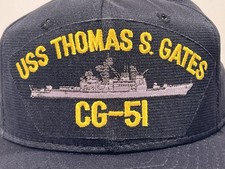 Vintage USS Thomas S Gates Navy Ship Cap Military Americana Collectible picture