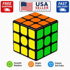Rubik'S Cube, the 3X3 Cube, Problem-Solving Brain Teaser, Color-Matching New** picture