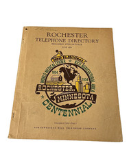 Rochester MN Phone Book Telephone Directory 1954 Centennial Northwestern Bell CO picture