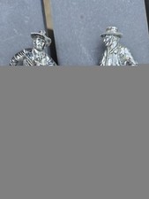 Pair Of Pewter Miniature Figures Wyatt Earp And Bat Masterson 2.5in picture