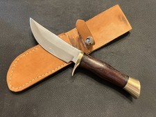 Vintage BROWNING USA Model 4518 Wood Sportsman's Knife w/ Sheath - EXCELLENT picture