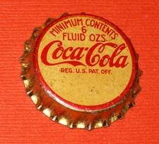 VINTAGE 1927-1934 COCA-COLA COLA Soda Pop NOS Uncrimped Cork Lined Bottle Cap picture
