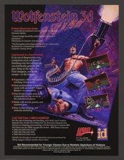 Wolfenstein 3D 3 D PC Classic Game Big Box Promo Ad Art Print Wall Poster Glossy picture