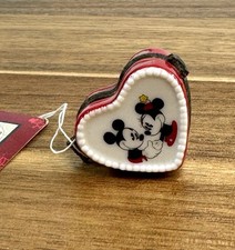 PHB Porcelain Hinged Trinket Box Disney Mickey And Minnie Mouse Heart Shaped picture
