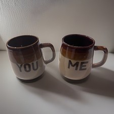 Vintage YOU & ME Coffee Mug Set picture