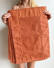 Anichini Quagliotti Set of 4 Egyptian Cotton Table Placemats Italy Orange Luxury picture