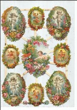 German Embossed SILVER GLITTER Scrap Die Cut - Christmas Easter Angel EF7364G picture
