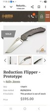 S.K. Knives Custom Prototype Reduction Flipper Steve Kelly  picture