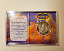 The Liberty Mint Disney Hercules 1997 .999 Fine Silver 1 Troy Oz Coin COA picture
