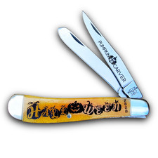 BEAR & SON CUTLERY USA HALLOWEEN 2026 ORANGE SLIMLINE TRAPPER KNIFE 1 OF 50 MADE picture