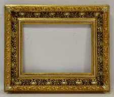 19 c Old frame original condition, covered with metal leaf Internal:16.1x11.8 in picture