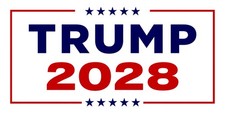 TRUMP 2028 MAGNETIC BUMPER STICKER 3.75