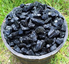 500 Carat Black Tourmaline Rough Natural Stones: 'A' Grade Raw Crystals picture
