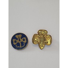 Vintage Girl Scout Pins Lot picture
