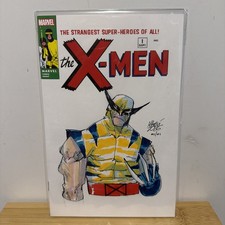 X-men #1 Reprint With An Original Alessandro Micelli Wolverine Sketch & Auto COA picture
