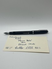 Esterbrook Black Fountain Pen 9284 Music Nib Broad Stub Rare Vintage  picture