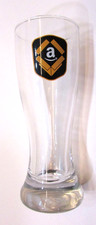 Obscure Short Lived Amazon Logo a w Curved Underscore Arrow in Box Shot Glass picture