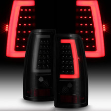 - for Black Smoke 1999-2006 GMC Sierra 99-02 Chevy Siverado LED Tube Tail Lights picture