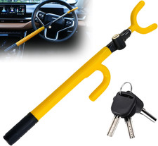 Ultra Secure Car Steering Wheel Lock, No Scratch Dual Locking Hooks, Anti Theft picture