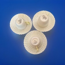 BELEEK LIMPET YELLOW FLAT DEMITASSE CUP&SAUCER 3 SETS picture