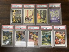 1996 Kitchen Sink Universal Monsters Stickers Lot Of 9 Cards PSA picture