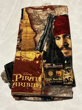 NEW Pirates of the Caribbean 2pc Bath Towel set Captain Jack Sparrow/Will Turner picture