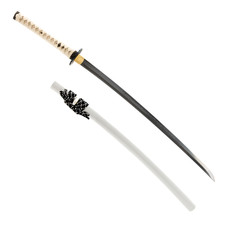 Sharp Battle Ready Hawk & Pine Katana Clay Tempered 1045 Steel Full Tang picture