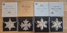 Lot of 4 - GORHAM STERLING SILVER VINTAGE SNOWFLAKES picture
