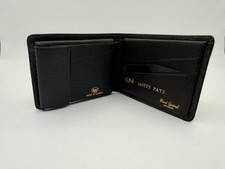 Vintage CN Rail Safety Pays HPS Brown Morocco Leather Wallet Made Canada picture
