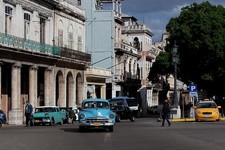 Photo:Havana Cuba 2010 Paseo de Mart� del Prado Vintage Cars Street Scene picture