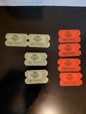 VINTAGE SANTA CRUZ BOARDWALK  1981 & 1982 SKEE-ROLL TICKETS LOT OF 8 picture
