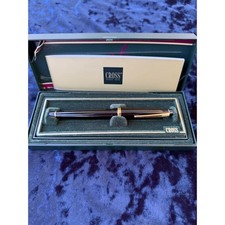 Cross Solo Classic Fountain Pen 806-1M Black Burgundy 22K Gold Accents Boxed picture
