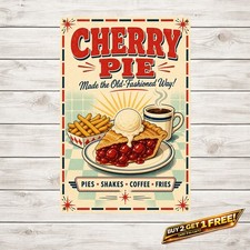 Retro American Diner Metal Tin Sign Kitchen Cafe Wall Decor Plaque 8x12 picture