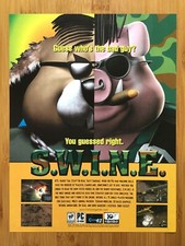 S.W.I.N.E. PC 2001 Video Game Print Ad/Poster Vintage Big Box Promo Art Swine picture