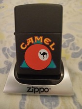 Zippo Camel Red Ball Inside Cue Pool Ball Nice Not Many Around Black Backing picture
