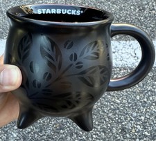 Starbucks 2026 Halloween Cauldron 14oz Black Mug IN HAND picture