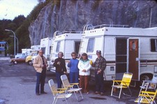 c1970's Ektachrome 35mm Slide American Clipper RVs Camping Road Trip USA Man picture