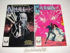 Krull #1 & 2 Direct Comic Lot Marvel 1983 Complete Movie Adaptation Blevins 1st picture