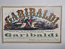 1860s Garibaldi Sutton Clipper Ship Card Emery Master New York San Francisco CA picture