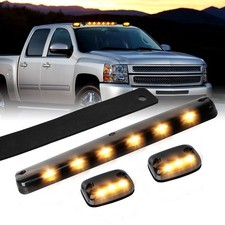 3X LED Cab Marker Lights Smoked Amber Light for Sliverado Sierra (2007-2013) picture