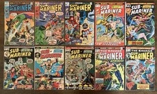 SAVAGE SUB-MARINER VINTAGE LOT OF 10 BOOKS BRONZE AGE MARVEL COMICS 1970s NAMOR picture