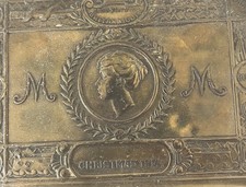 Antique Vintage Brass Box 1914 WWI picture