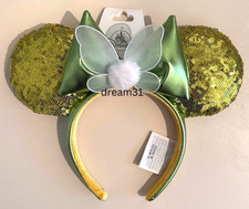 BNWT Disney Peter Pan Tinker Bell Sequined Minnie Mouse Ears Headband picture