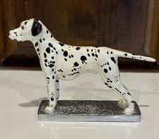 VINTAGE LOUIS LEJEUNE - Dalmatian CAR MASCOT Hood Ornament Signed Mid Century picture
