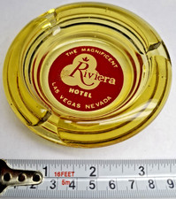 Vintage The Magnificent Riviera Hotel Las Vegas Nevada Amber Ashtray picture