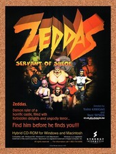 1994 Zeddas Servant Of Sheol PC Original Advertisement / Retro Wall Art v1 picture